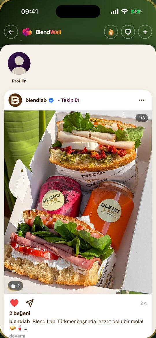 BlendWall, the venue's social feed