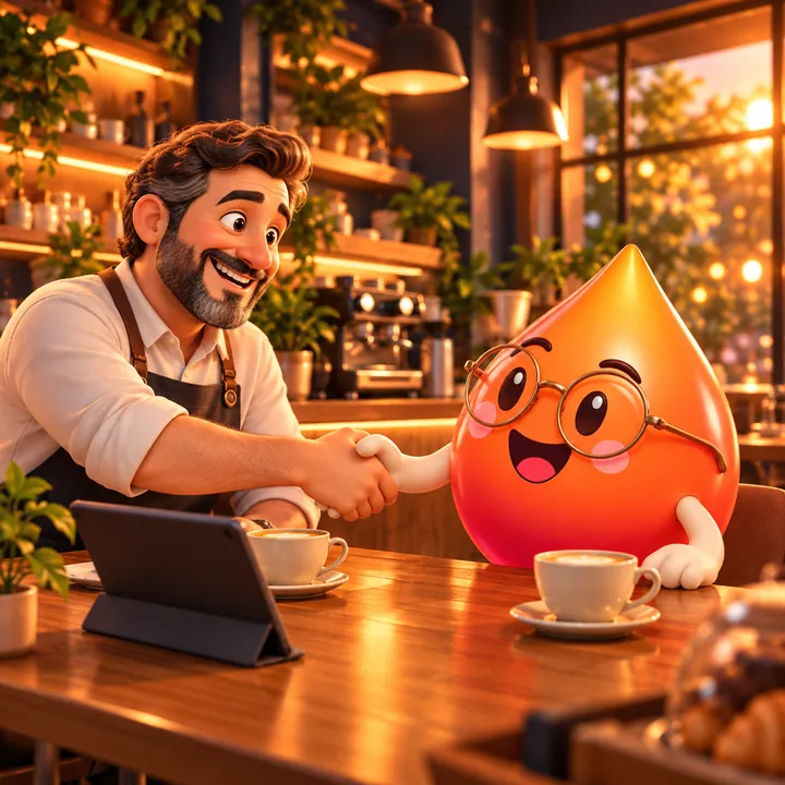 Kafe sahibiyle tanışma