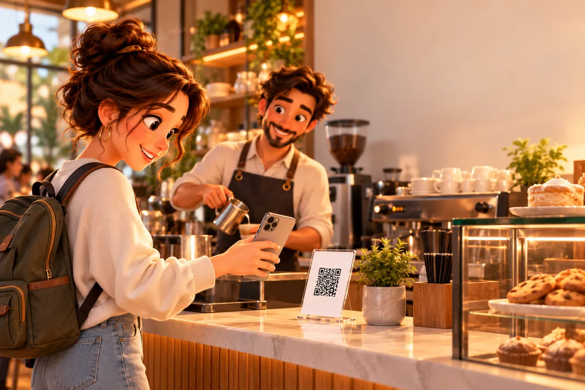 At the till — They scan while waiting in line. Waiting time and service scores, day by day.