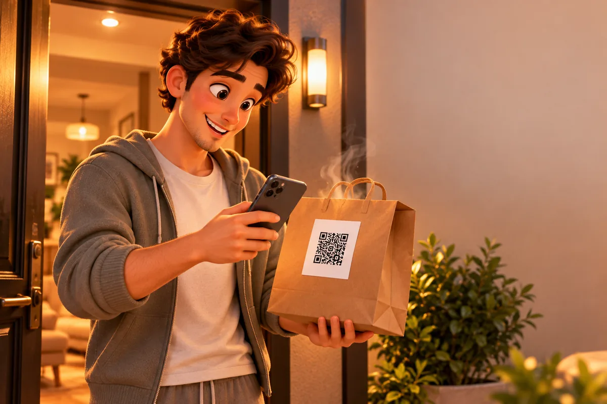 Delivery bags — A QR card on the bag: was it hot, anything missing? They tell you before they tell the platform.