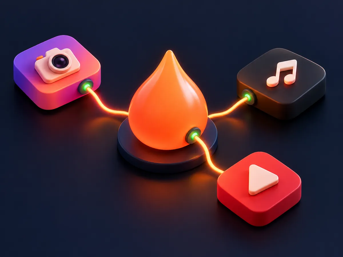 Connect your Instagram, TikTok and YouTube account once, on each platform's own consent screen.