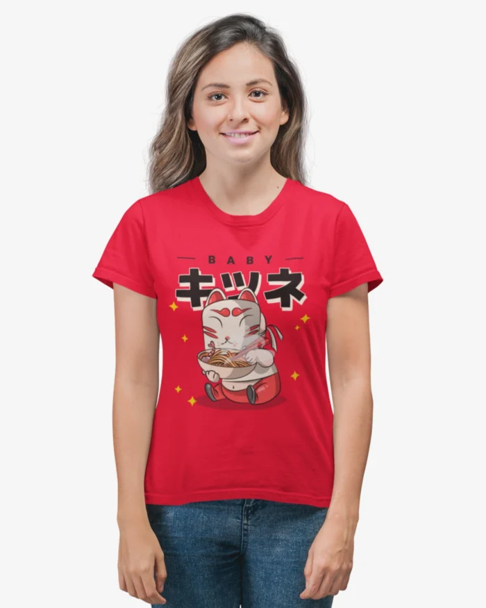 Kinne Japanese Graphic Red T shirt 3